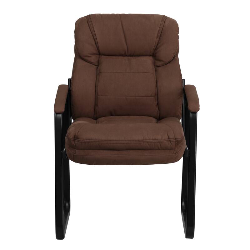 Executive Side Reception Chair with Lumbar Support and Sled Base