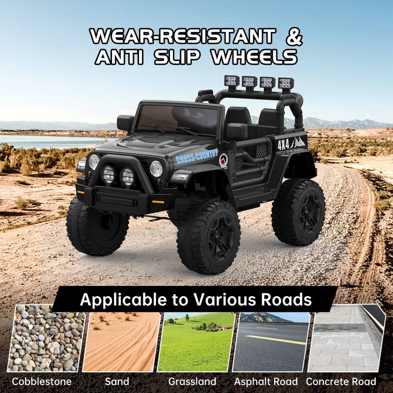 Electric Off-Road Kids Ride-On Car with Parent Remote Control