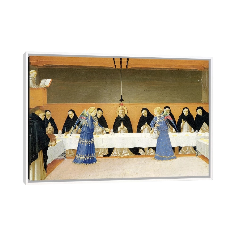 iCanvas "St. Dominic And His Companions Fed by Angels, Coronation Of The Virgin, c.1430-32" by Fra Angelico Framed