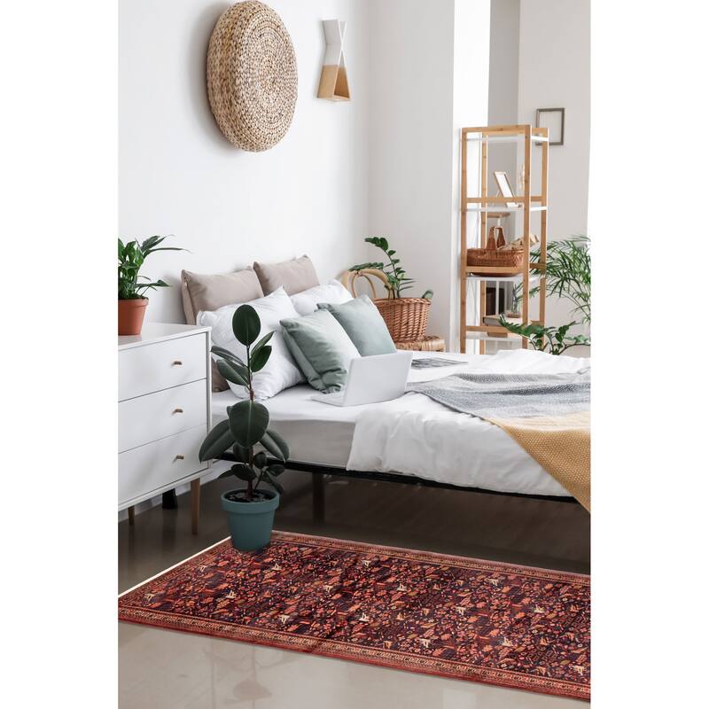 ECARPETGALLERY Hand-knotted Andelz Navy Wool Rug - 4'8 x 9'11