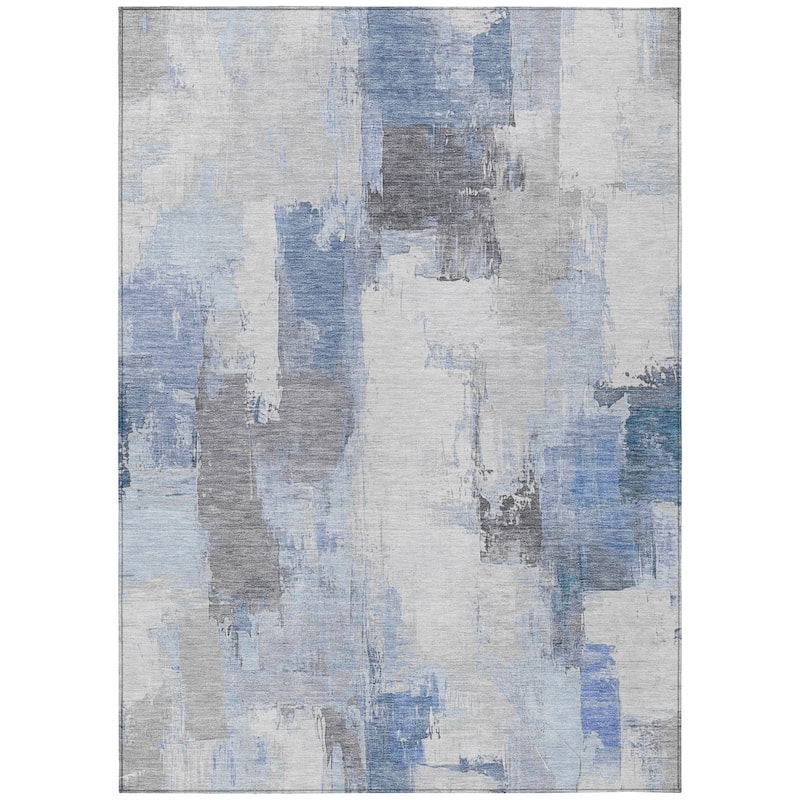 HomeRoots Abstract Transitional Rectangle Outdoor Rug