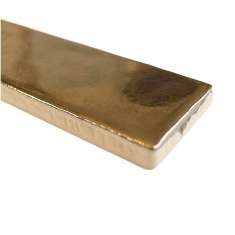 The Tile Life Midas 2x10 Gold Ceramic Wall Tile