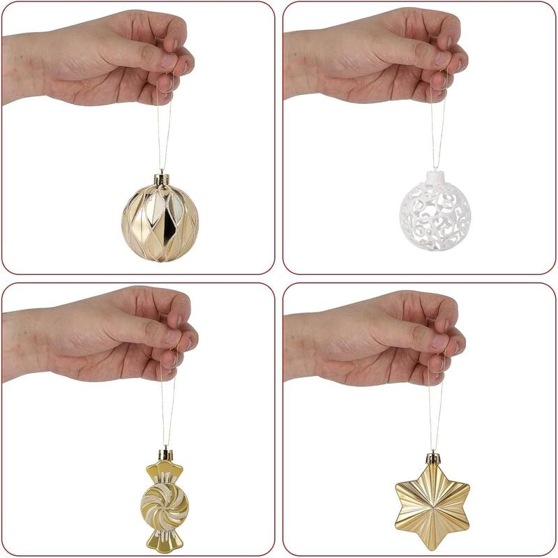 73 Pcs Christmas Decoration Ball Ornaments Set for Holiday Party Wedding - N/A