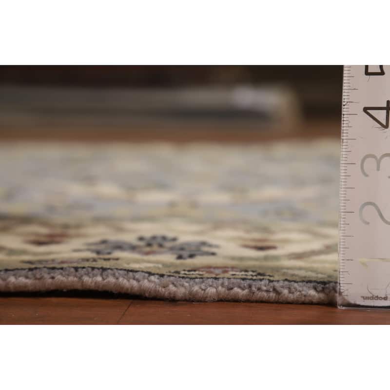 Oushak Oriental Accent Rug Hand-Knotted Blue Wool Carpet - 4'1"x 5'11"