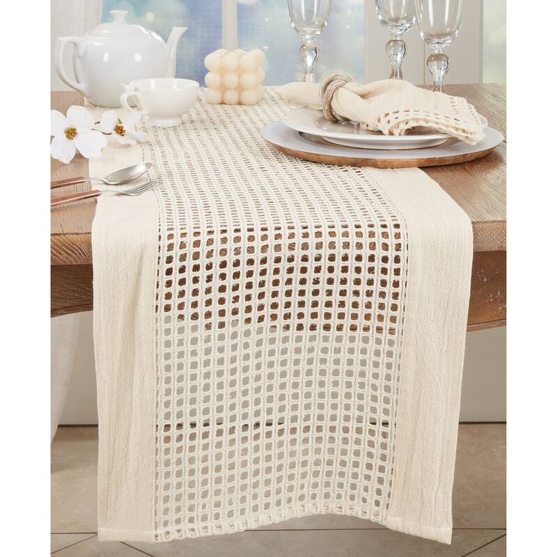 Airy Serenity Net Table Runner - 16" x 72"