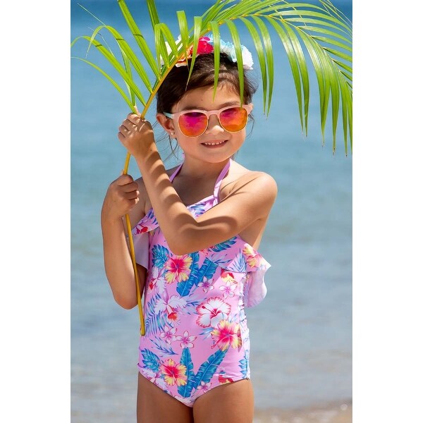 Sun Emporium Paradise Print Halter Ruffles Swimsuit Baby Girls. Opens flyout.