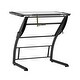 preview thumbnail 2 of 7, Offex Triflex Drawing Table - Charcoal/Clear Glass - 40.75" W x 29" D x 31" H
