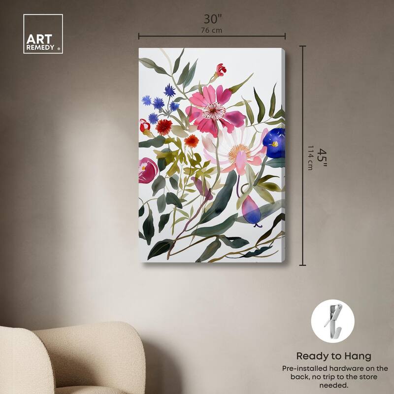 Watery Petals I Canvas by Art Remedy, Gallery Wrapped