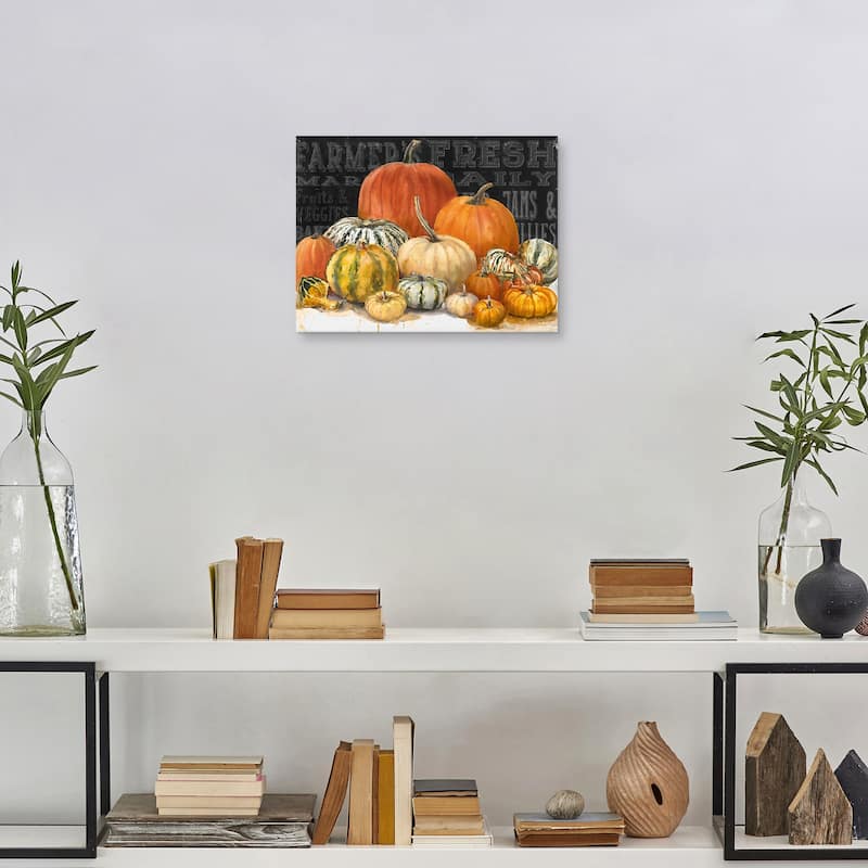 Pumpkin Valley Black by Geoff Allen Canvas Art Print