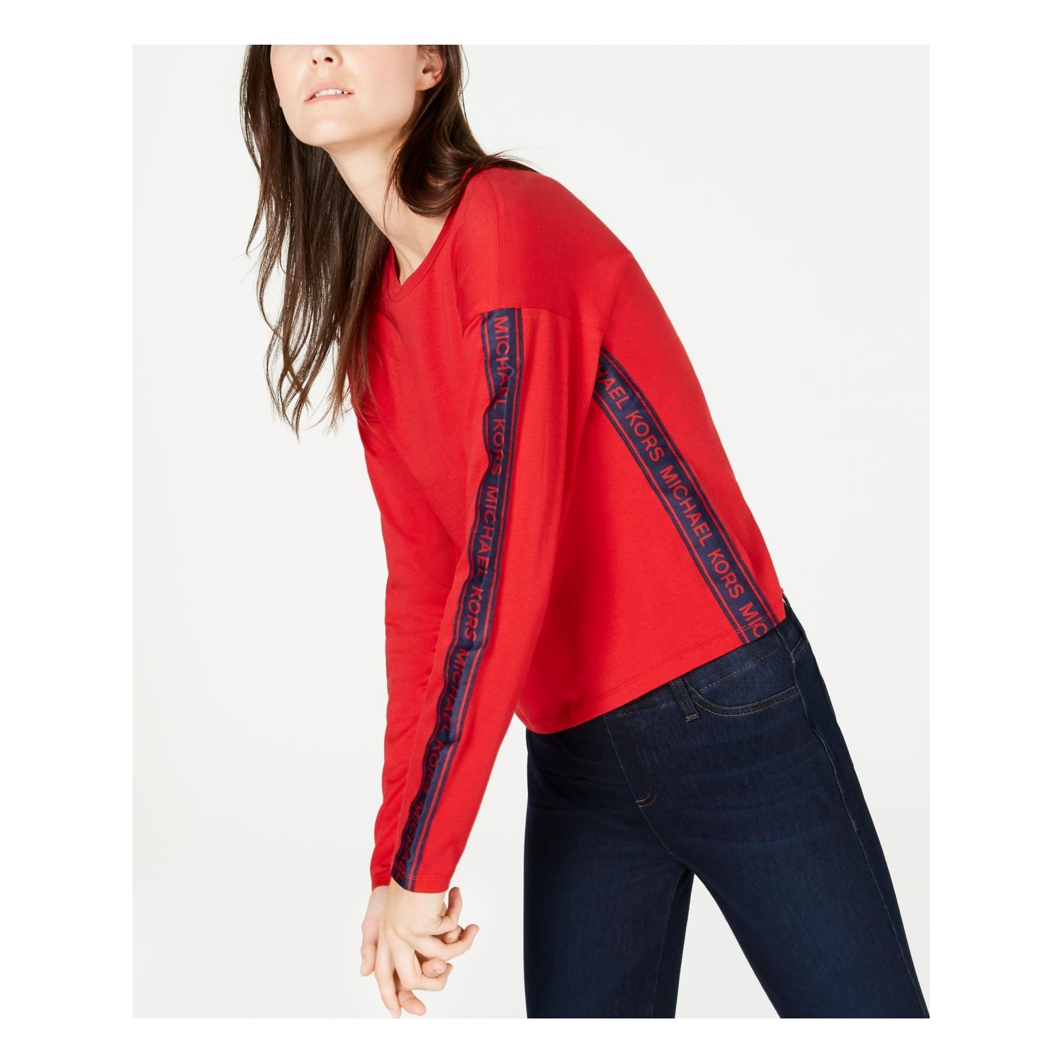 michael kors jeans womens red