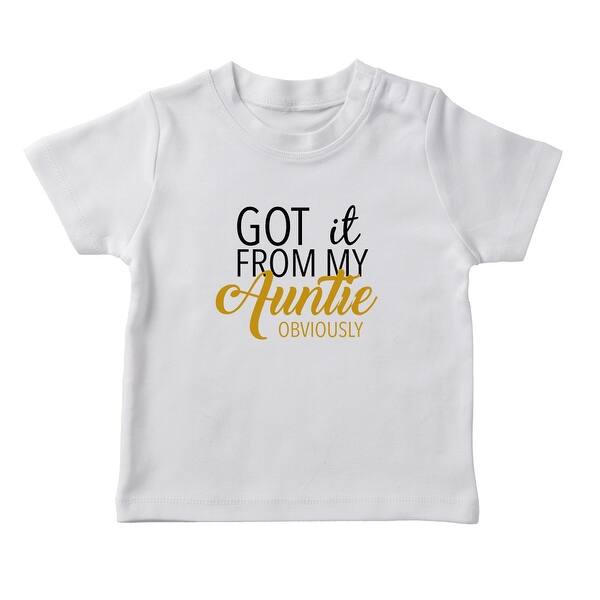 Shop Got It From My Auntie Obviously Funny Quote Girl S T Shirt Overstock 19997026