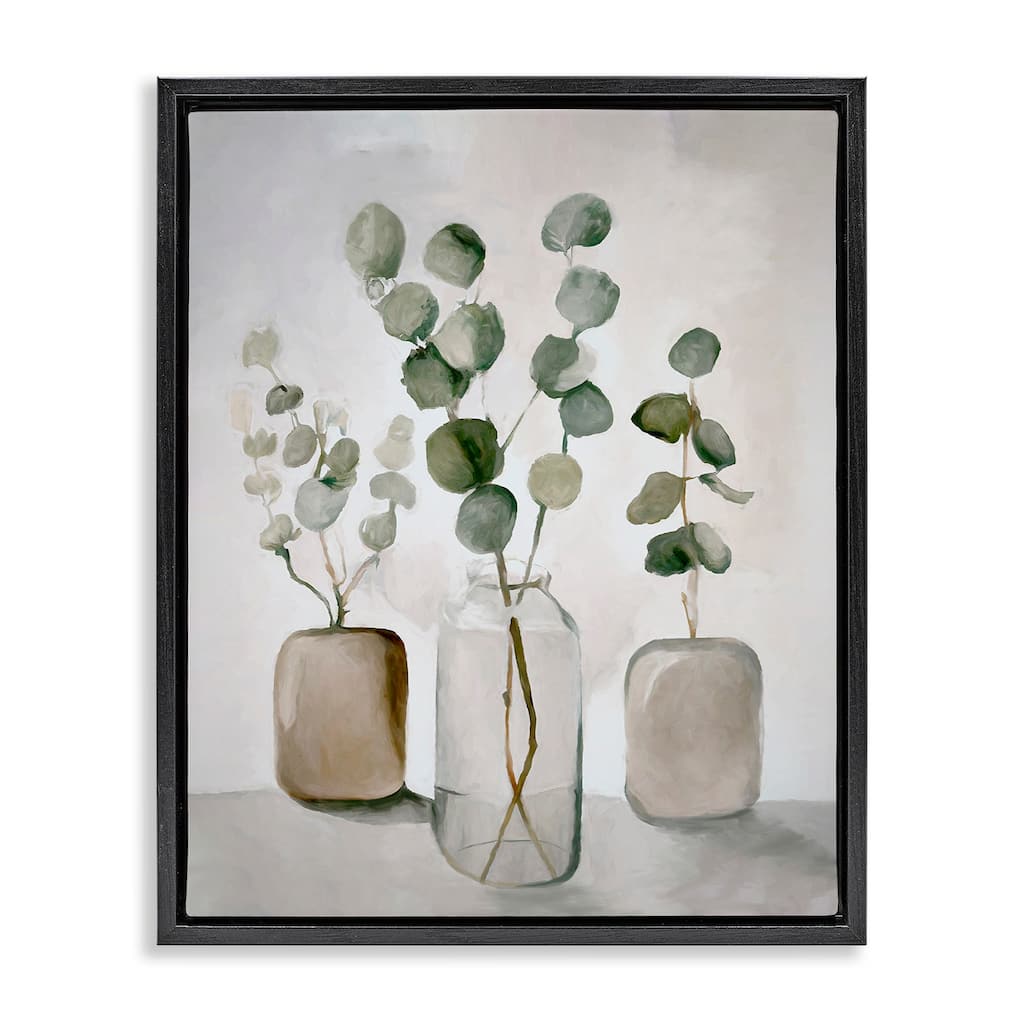 Stupell Eucalyptus Still Life Framed Floater Canvas Wall Art Design by Ramona Murdock