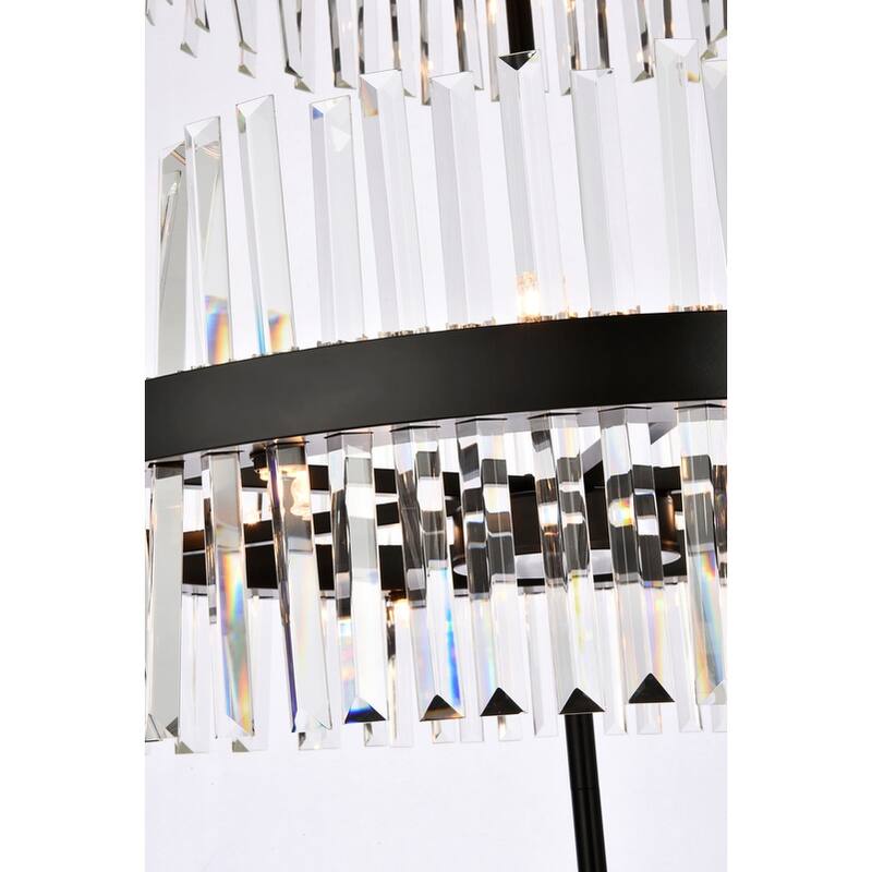 Indigo Home 36 inch 3 tiers crystal round chandelier light