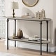 preview thumbnail 5 of 4, Vintage 2 Tier Console Table with Storage, Sofa Table for Entryway