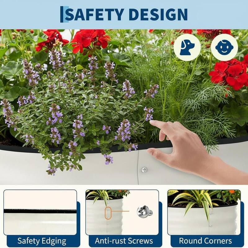 2 Pack Galvanized Raised Garden Beds