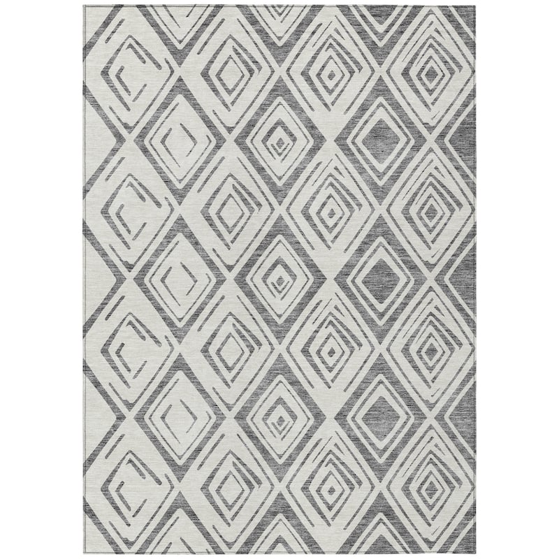 Machine Washable Indoor/ Outdoor Chantille Ombre Diamonds Rug