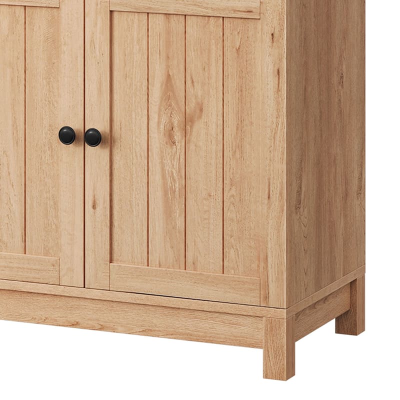 Moasis 71" Tall Farmhouse Arched Kitchen Pantry with Large Drawers And Adjustable Shelves