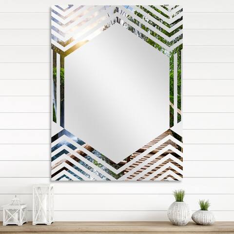 Designart 'Pathway in Plitvice Lakes' Landscape Printed Wall Mirror