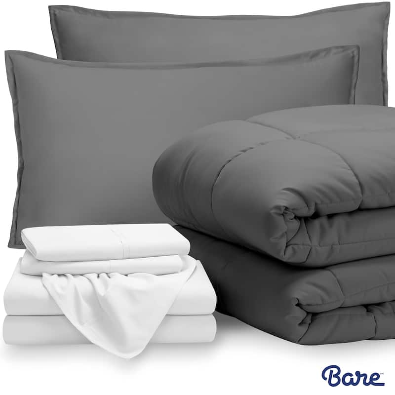 Bare Home Bed-in-a-Bag Down Alternative Comforter & Sheet Set
