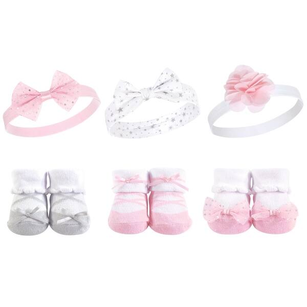 slide 1 of 1, Hudson Baby Infant Girl Headband and Socks Giftset 6pc, Ballet, One Size - Ballet Ballet - One Size
