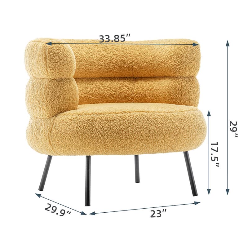 XINMICS Modern Accent Chair Upholstered Armchair for Living Room, Bedroom