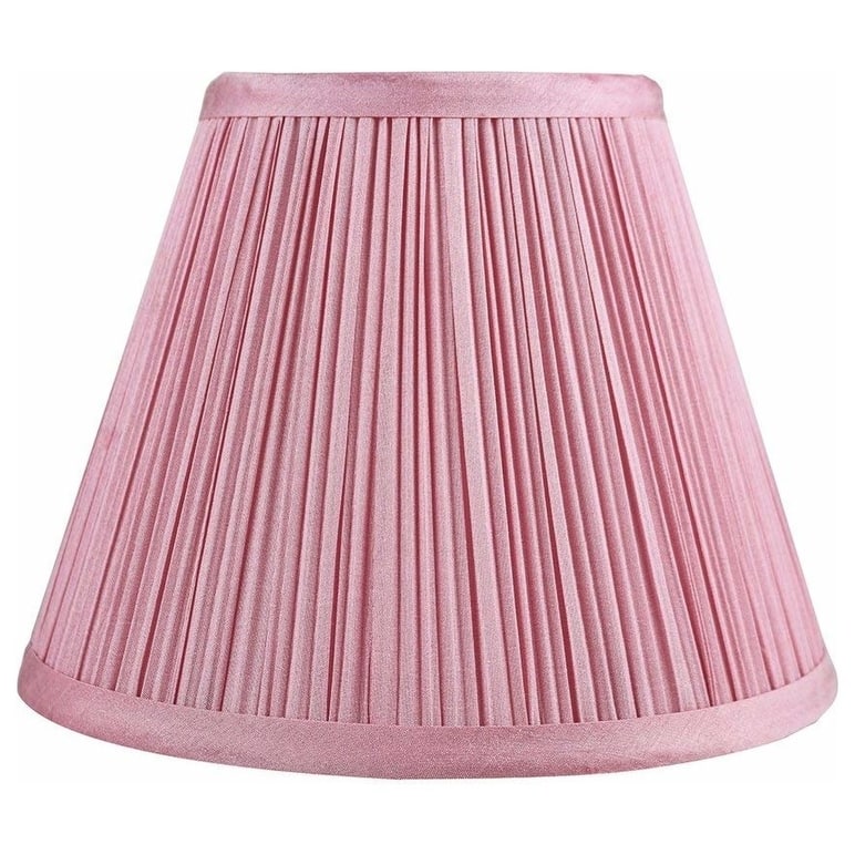 Softback Mushroom Pleated Lamp Shade, 5 inch Top, 9 inch Bottom, 7 inch Slant - Single - Pink