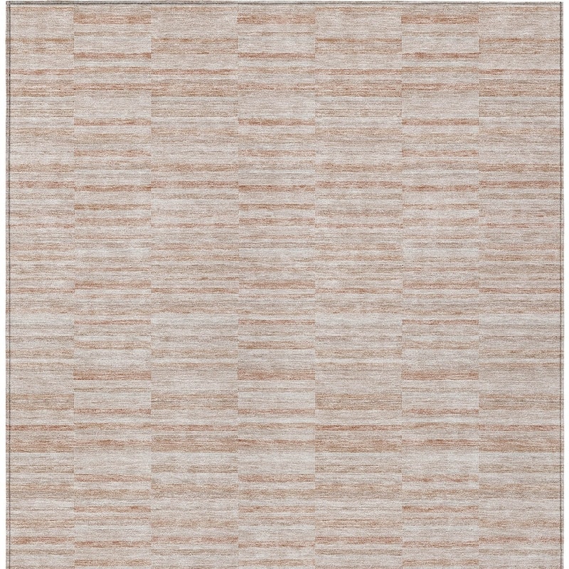 HomeRoots Striped Transitional Rectangle Outdoor Rug