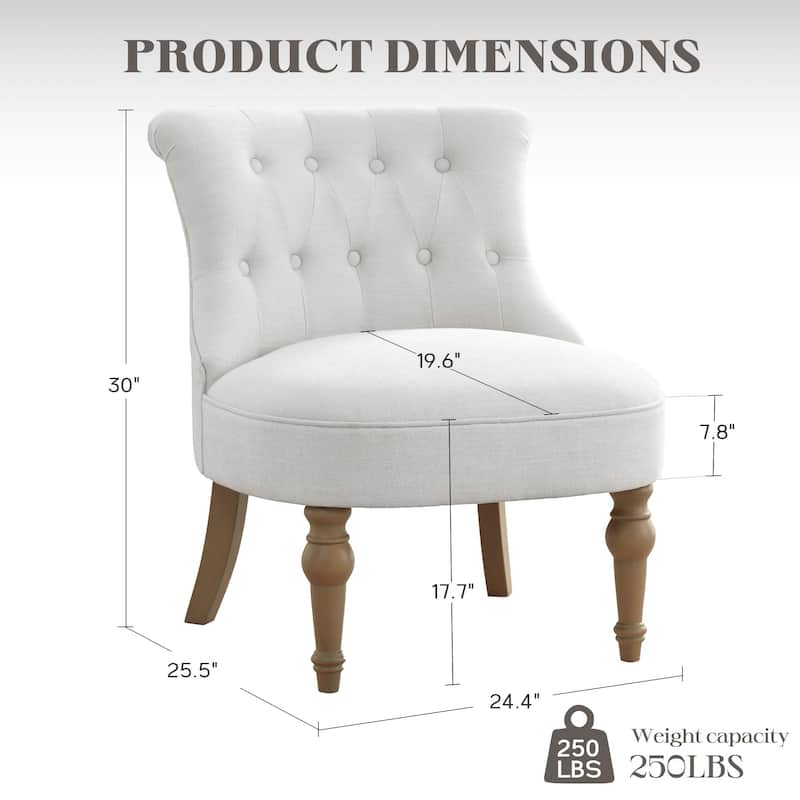 Living Room Armless Accent Comfy Chair