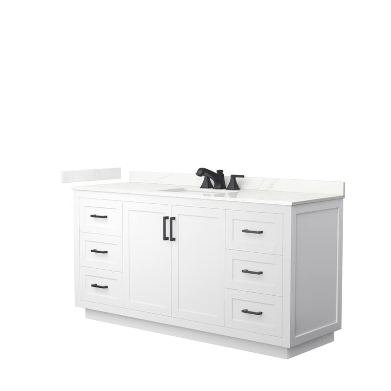 Miranda 66-inch Single Vanity, Quartz Top