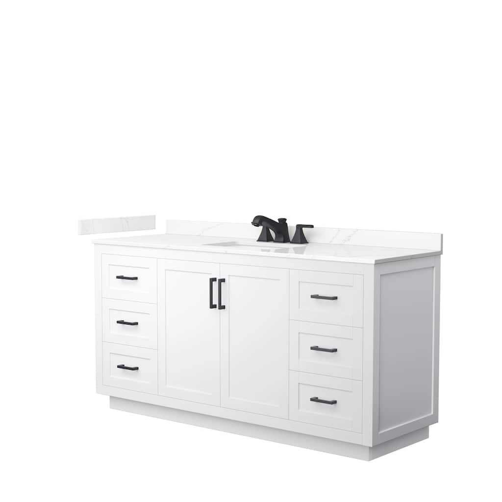 Miranda 66-inch Single Vanity, Quartz Top