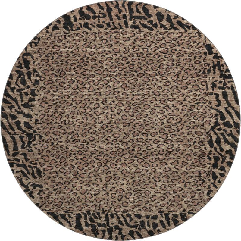 Premium Washable Super Soft Animal Print Border Mayfield Rug