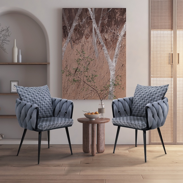 Classic Velvet Dining Chair w Upholstered Side Chair Metal Legs