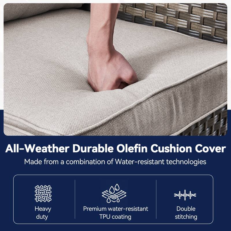 All-Weather Deep Seating Chair Cushions for Patio Chairs