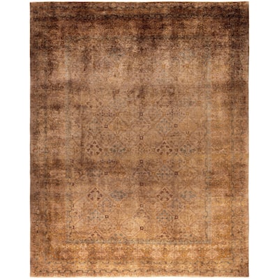 Overdyed One-of-a-Kind Hand-Knotted Area Rug - Gold - 8' 3" x 10' 2"