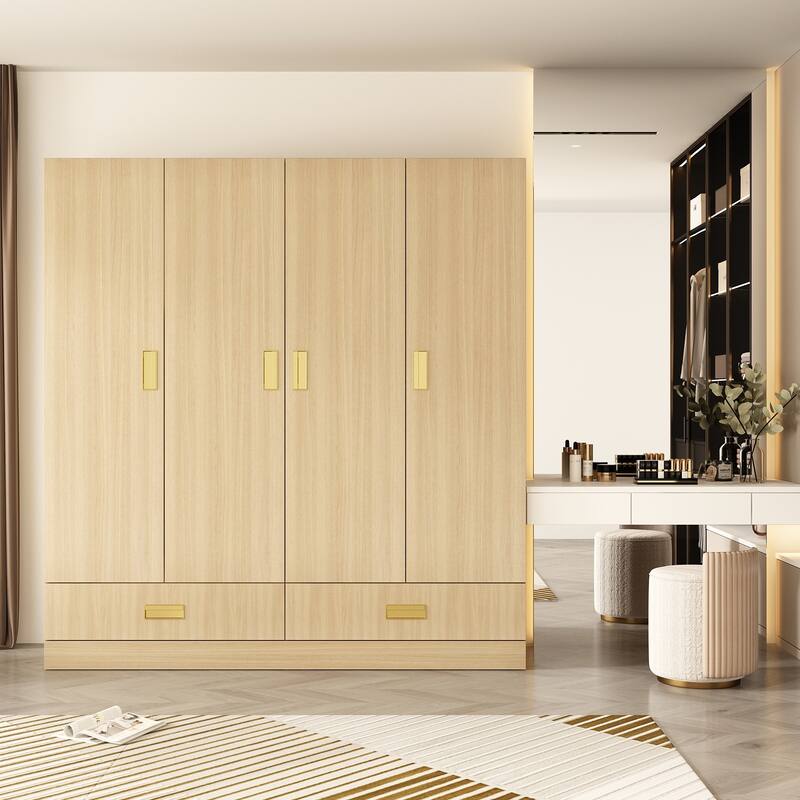 Large Wardrobe w/Optional Top Cabinet Bedroom Accent Closet Cabinet