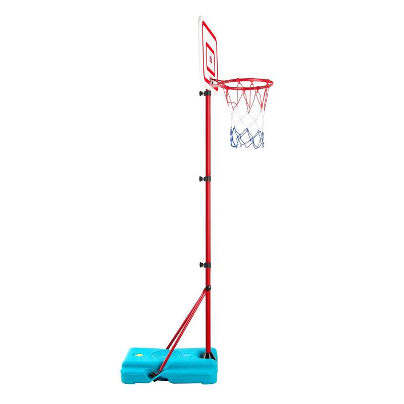Red Blue Steel Adjustable Kids Basketball Hoop with 3 Balls