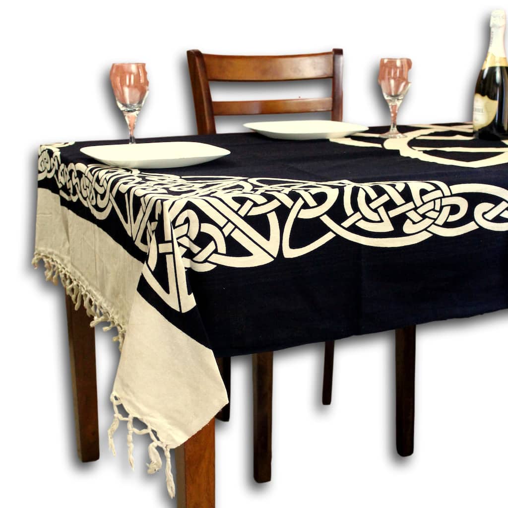 Celtic Tie Dye Trinity Knot Heavy Cotton Tablecloth