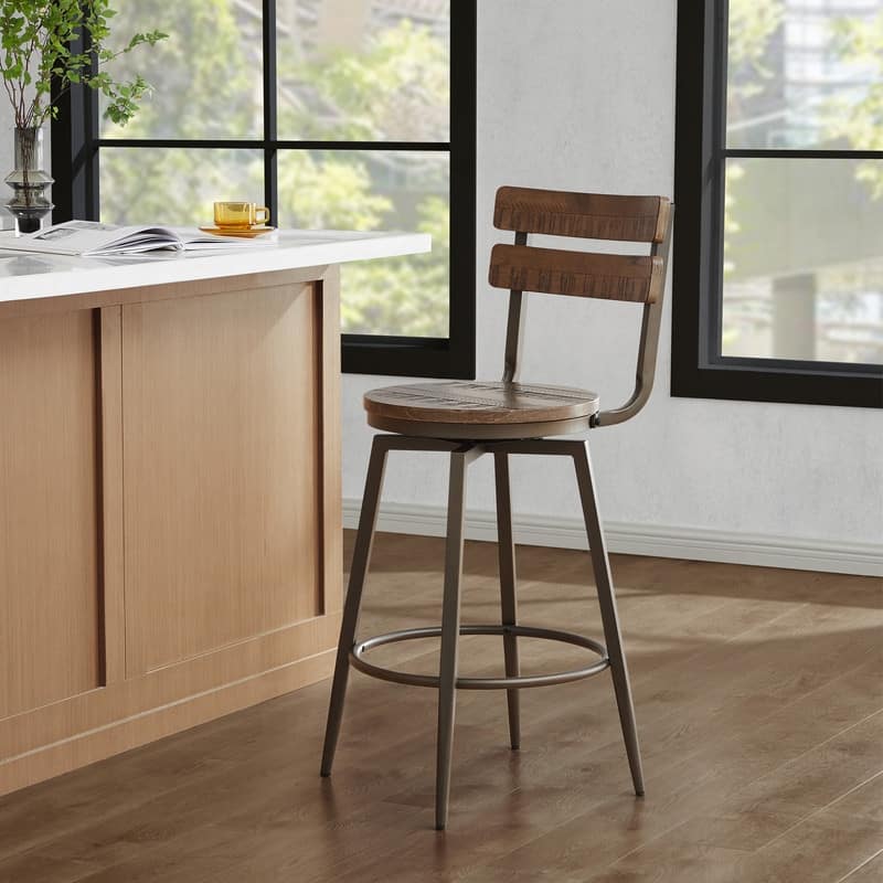 Austin Metal Base Swivel Counter Height Bar Stools Set