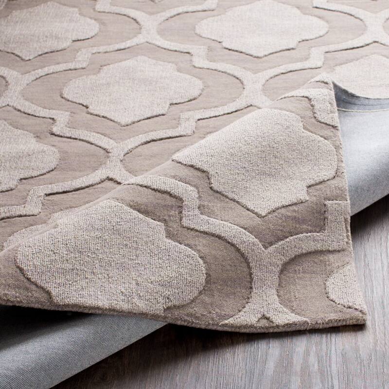 Hand-Woven Ali Tone-on-Tone Moroccan Trellis Wool Rug (9' x 12')