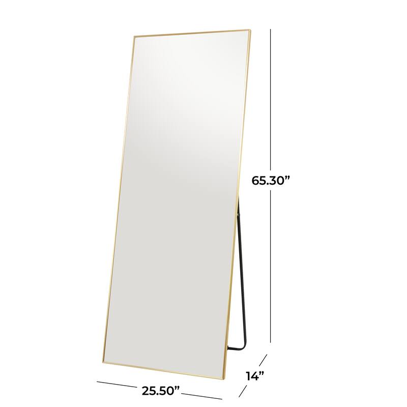 Metal Modern Rectangular Floor Mirror
