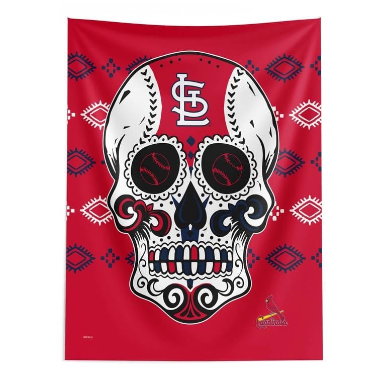 MLB Candy Skull Printed Wall Hanging - 50" x 60" - St. Louis Cardinals