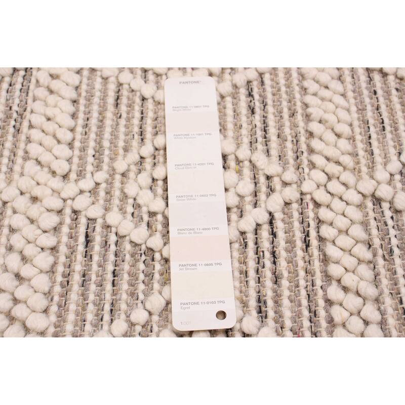 ECARPETGALLERY Braid weave Sienna Cream Wool Rug - 4'0 x 6'1