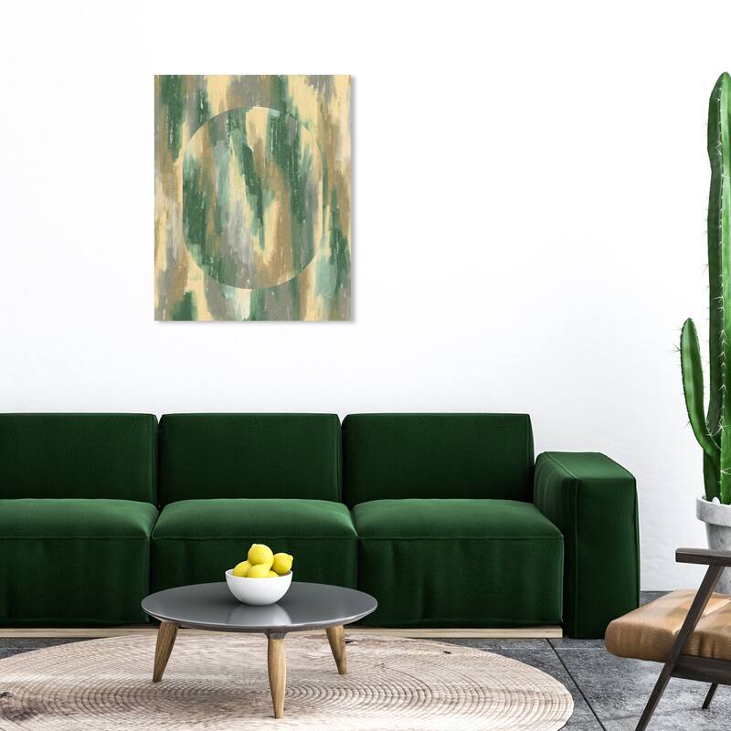 Wynwood Studio Canvas Abstract Vertical Saturn Green Modern & Contemporary Wall Art Canvas Print - 30 x 36