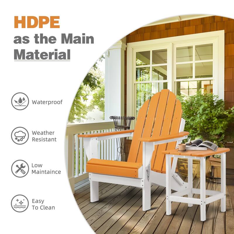 Aoodor Outdoor Folding Adirondack Chair