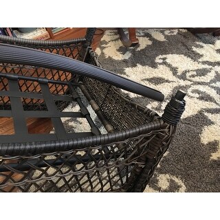 Corvus Salerno Outdoor Wicker Rocking Chair with Cushions