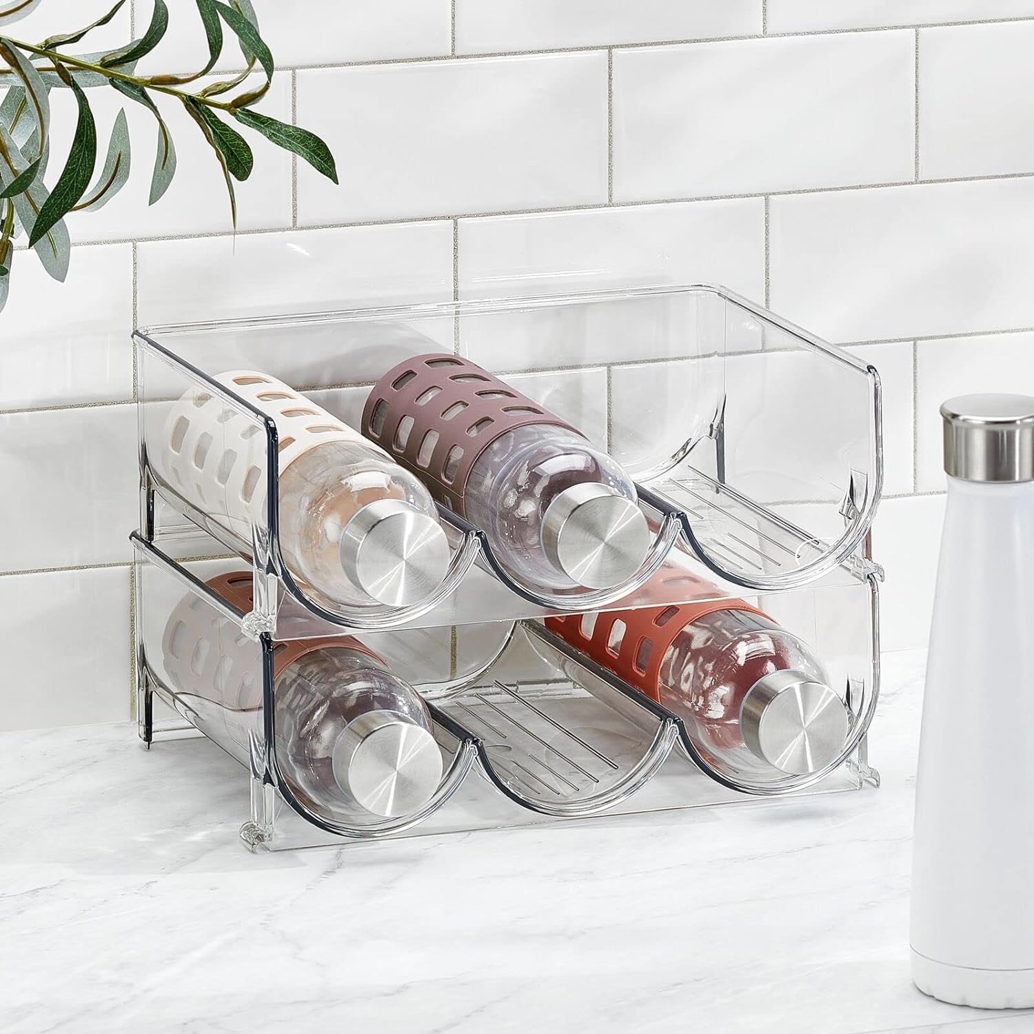 Stackable water 2025 bottle rack