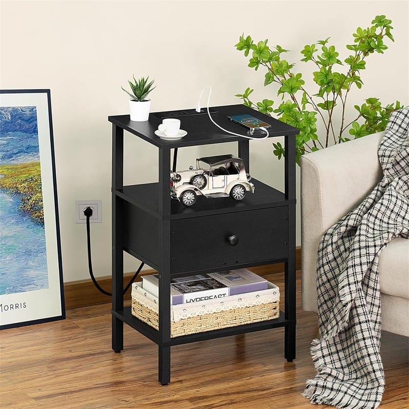 Nightstand with Charging Station