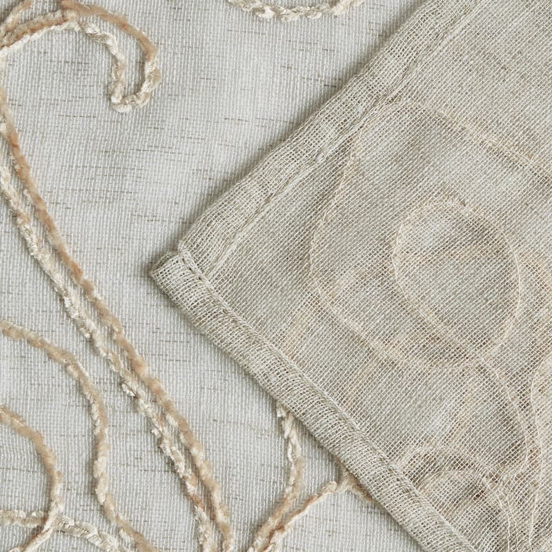 Dainty Home Stella Chenille Embroidered Shower Curtain
