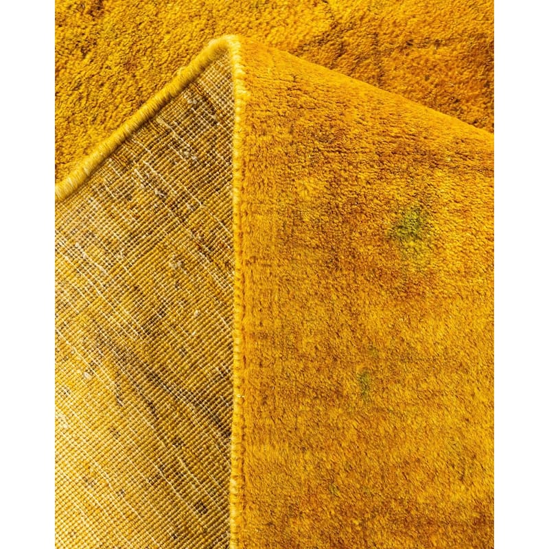 Fine Vibrance, One-of-a-Kind Hand-Knotted Area Rug - Yellow, 3' 2" x 4' 6" - 3' 2" x 4' 6"