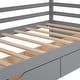 preview thumbnail 37 of 58, Twin Size House Bed with Two Drawers and Wardrobe